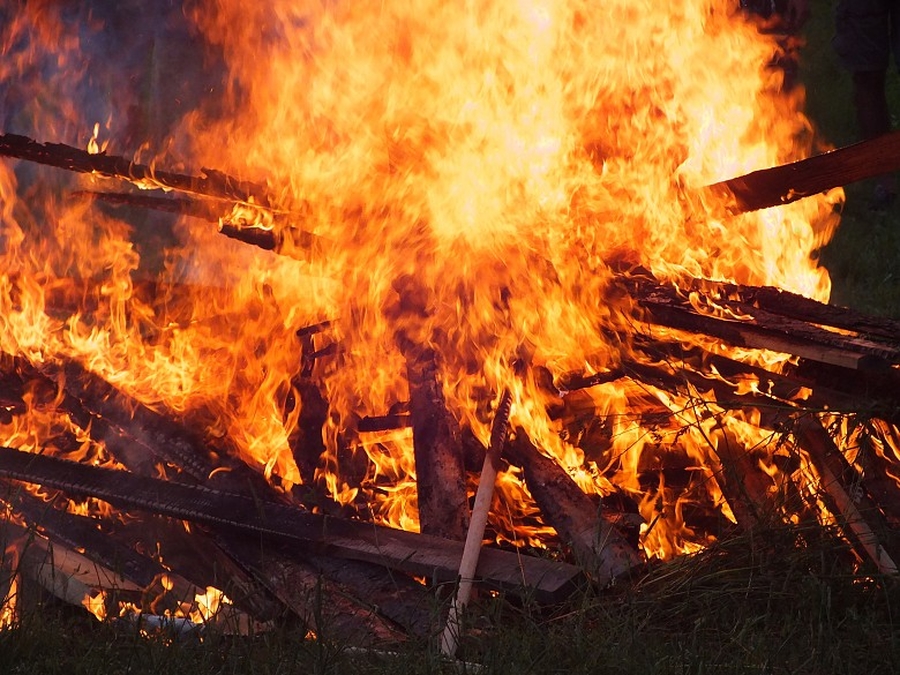 Огонь продолжает уничтожать бани и хозпостройки в Гатчинском районе