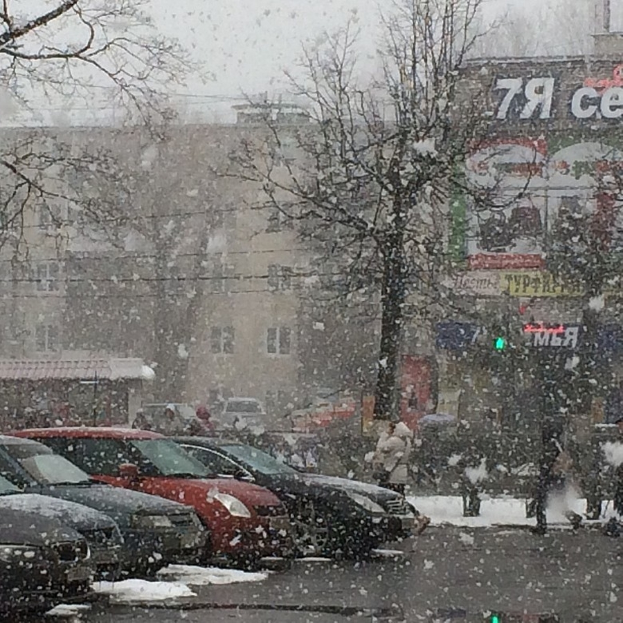 Снежный апрель в Гатчине - и такое бывало