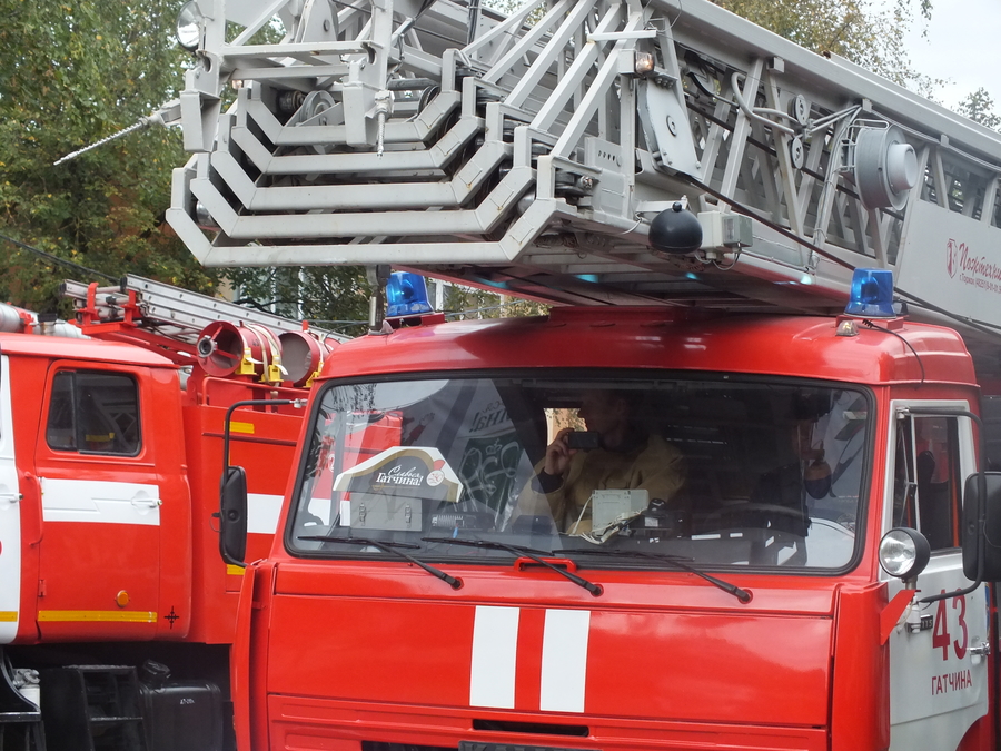 В Гатчине огонь повредил автомобиль