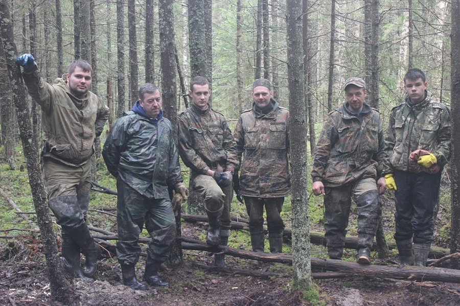 В Гатчинском районе найдены останки красноармейца