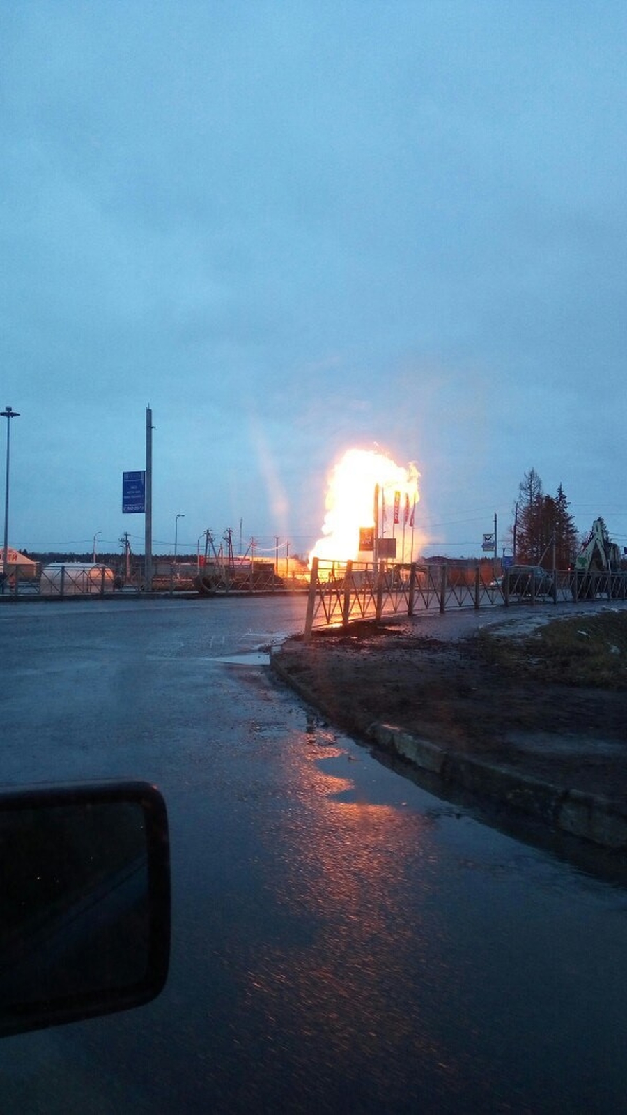 В Гатчине  взорвался газопровод