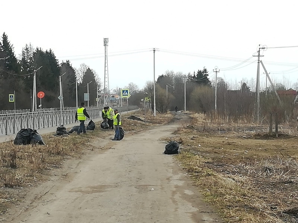 Трудовой десант по уборке территорий Гатчинского района