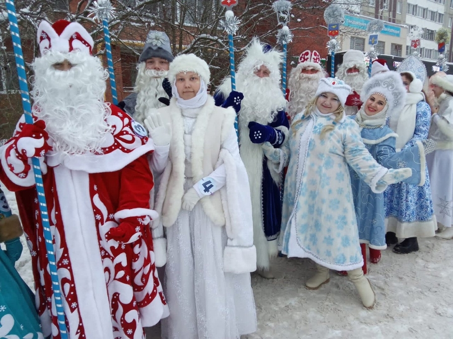 В Гатчине выбирали лучших Дедов Морозов и Снегурочек 