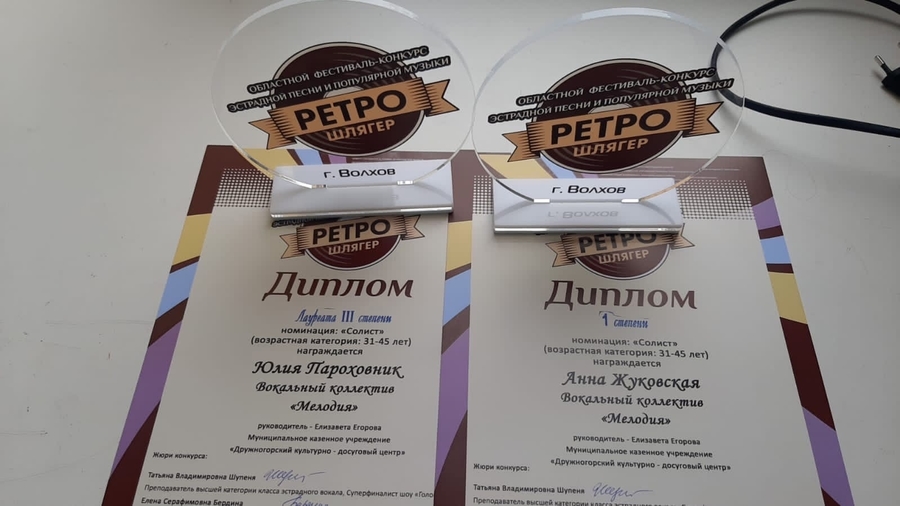 Исполнительницы из Дружной Горки награждены дипломами областного фестиваля