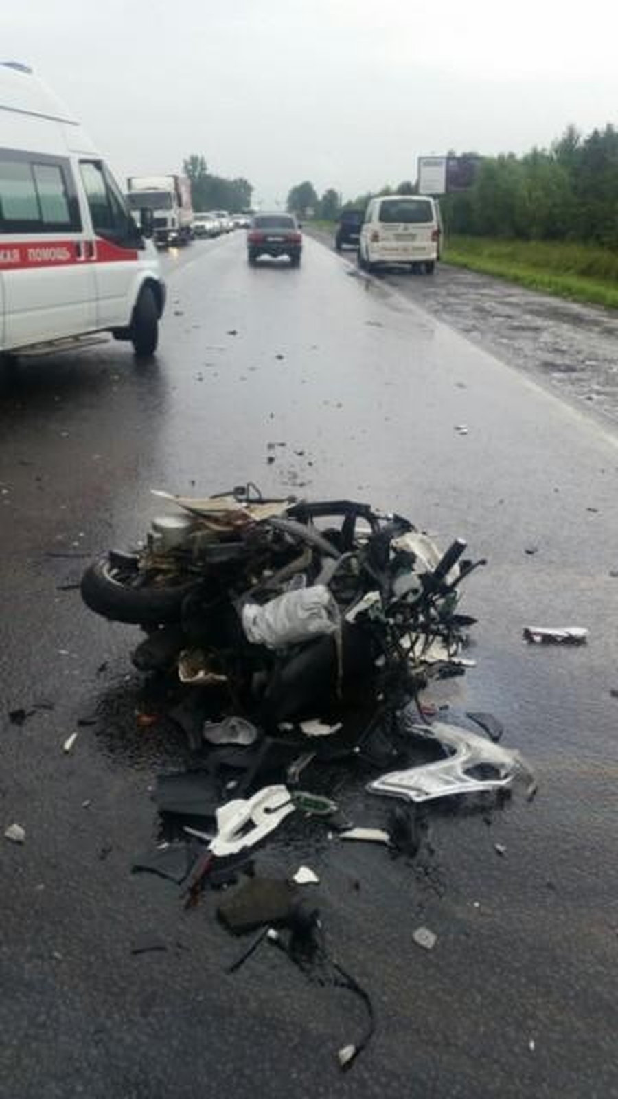 В Гатчинском районе в ДТП погиб водитель мопеда