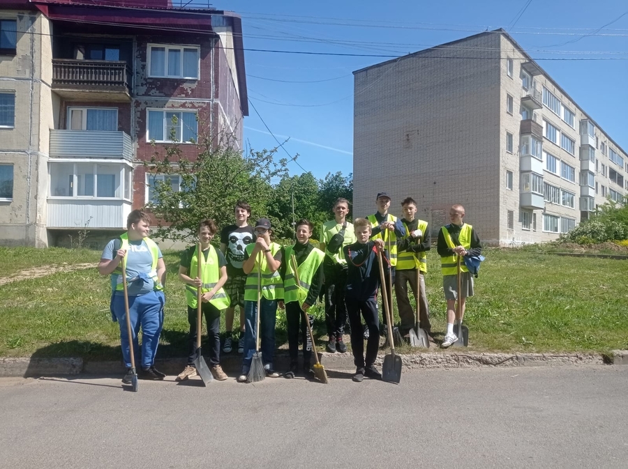 Молодежная трудовая бригада вышла на работу в Войсковицах