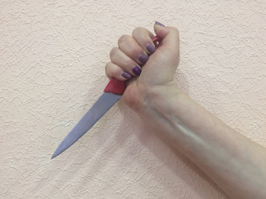  Жительница Гатчины решила с помощью ножа разобраться с личной жизнью
