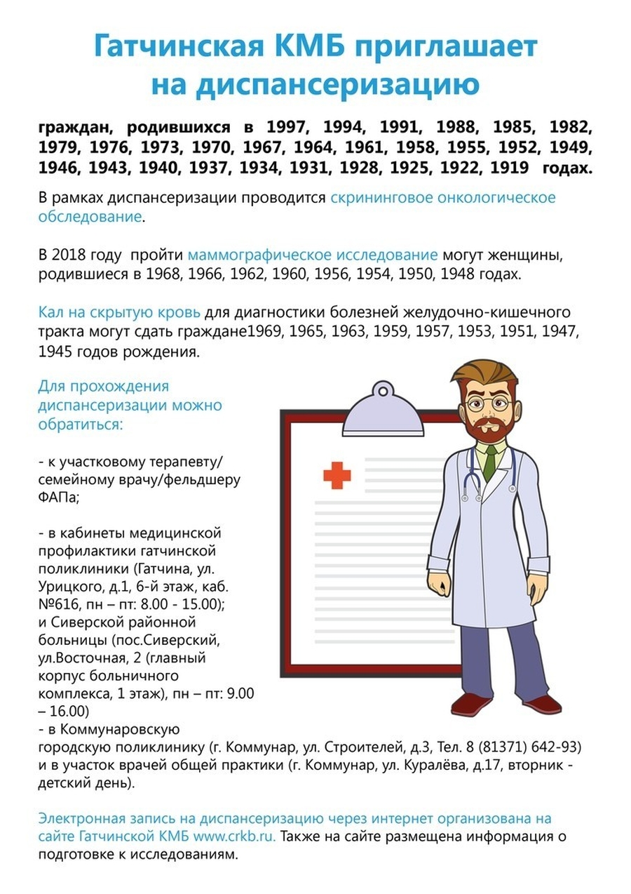 Гатчинская Служба Новостей — Диспансеризация в Гатчине стала доступнее