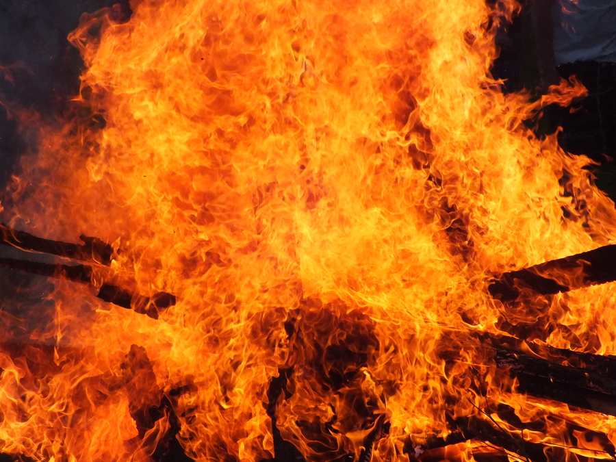 16 спасателей тушили пожар в Гатчинском районе