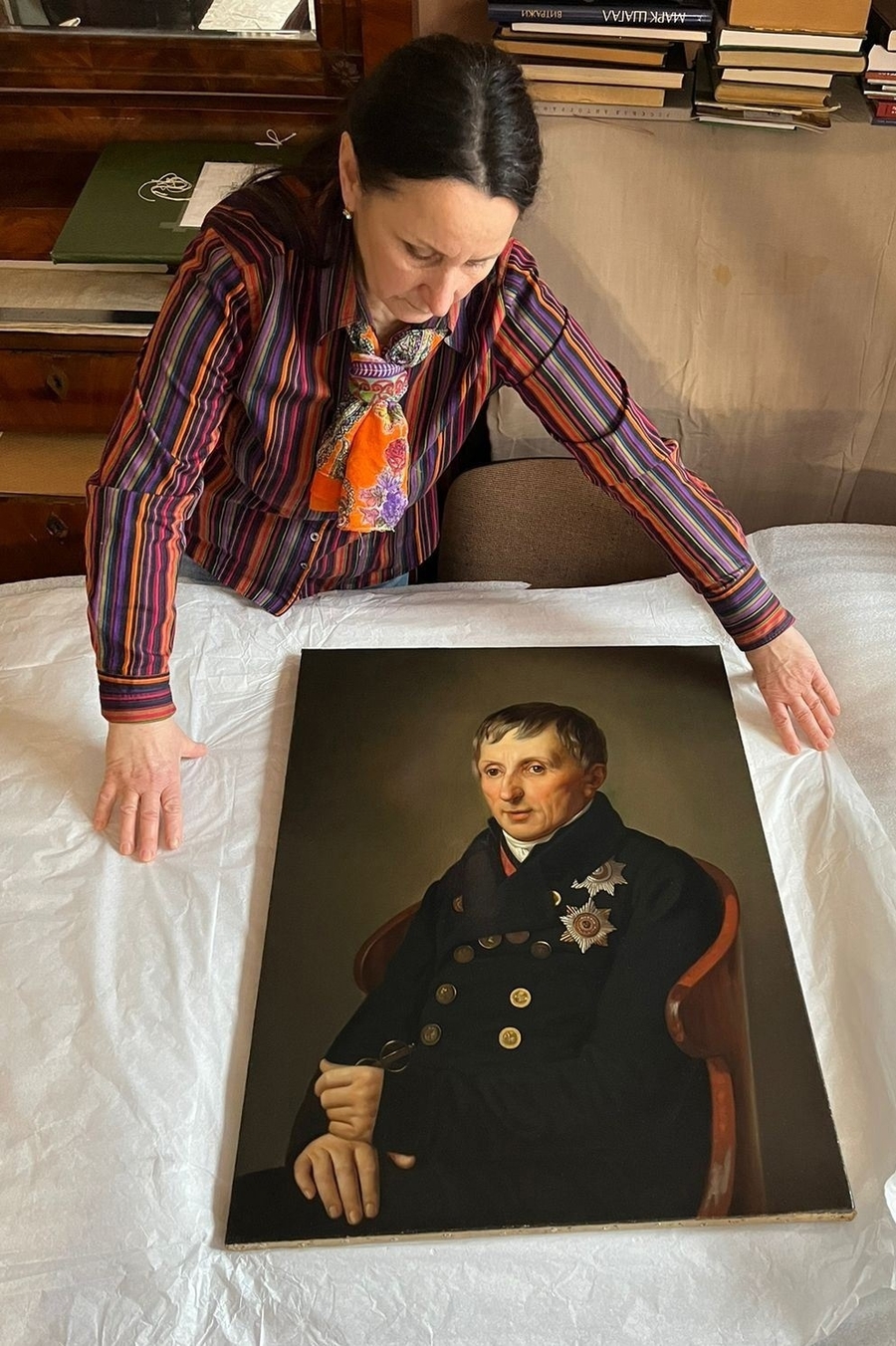 В Рождествено отреставрировали портрет их коллекции музея 