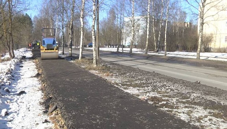 Пешеходная дорожка по улице Крупской обустроена